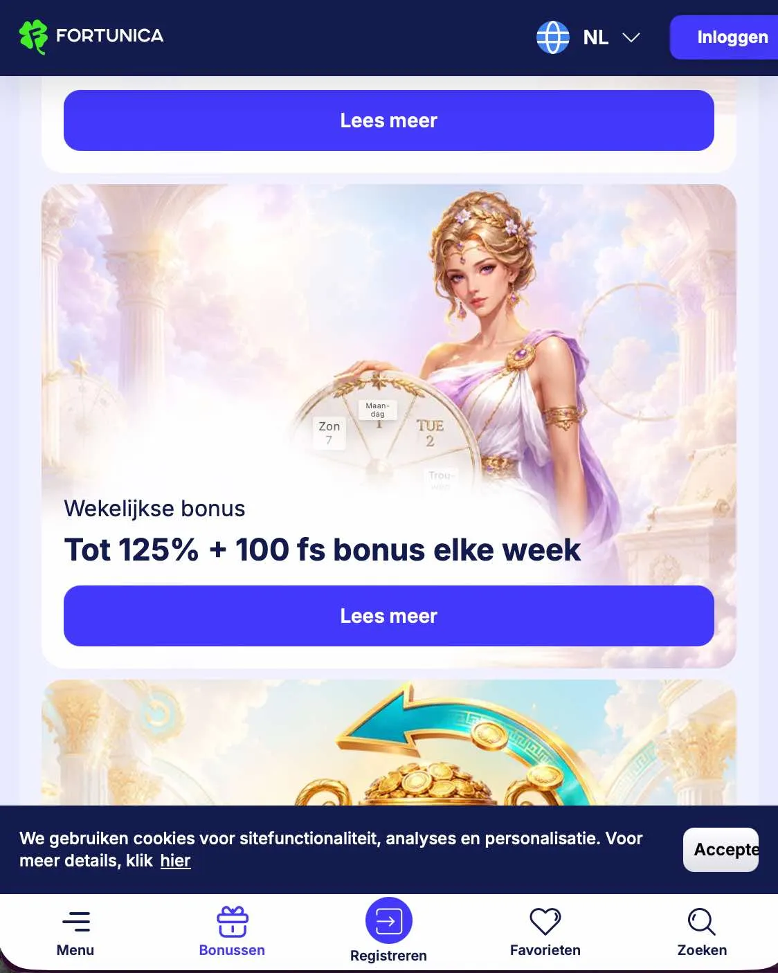 Welkomstbonus Van Fortunica Casino